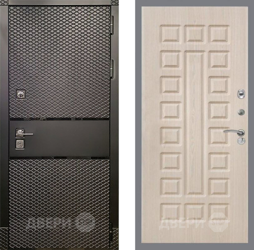 Входная металлическая Дверь Рекс (REX) 15 Черный Кварц FL-183 Беленый дуб в Жуковский