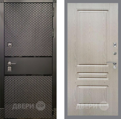 Входная металлическая Дверь Рекс (REX) 15 Черный Кварц FL-243 Беленый дуб в Жуковский
