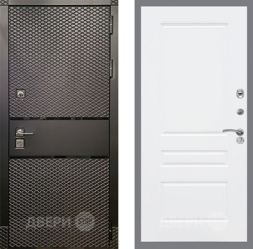 Входная металлическая Дверь Рекс (REX) 15 Черный Кварц FL-243 Силк Сноу в Жуковский