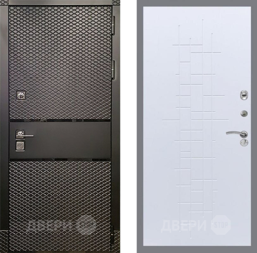 Входная металлическая Дверь Рекс (REX) 15 Черный Кварц FL-289 Белый ясень в Жуковский