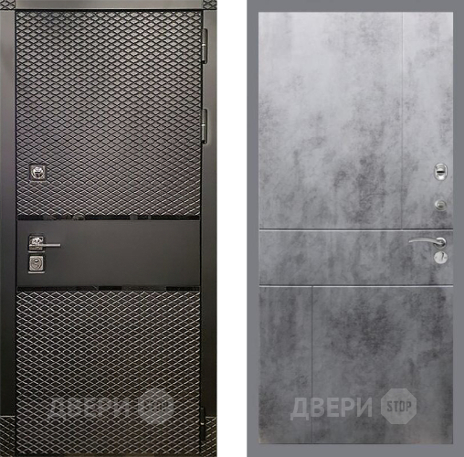 Входная металлическая Дверь Рекс (REX) 15 Черный Кварц FL-290 Бетон темный в Жуковский