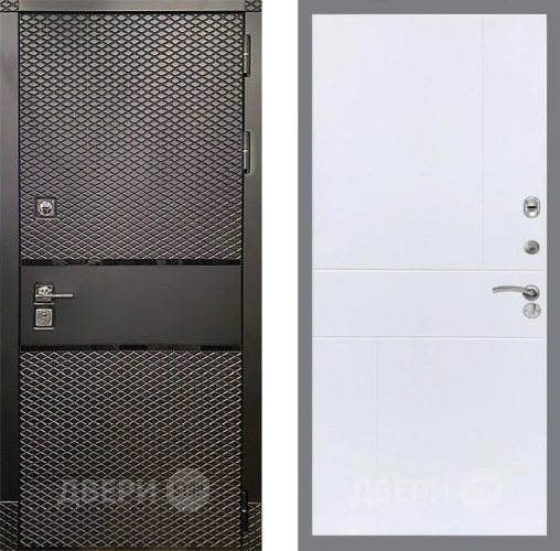 Входная металлическая Дверь Рекс (REX) 15 Черный Кварц FL-290 Силк Сноу в Жуковский