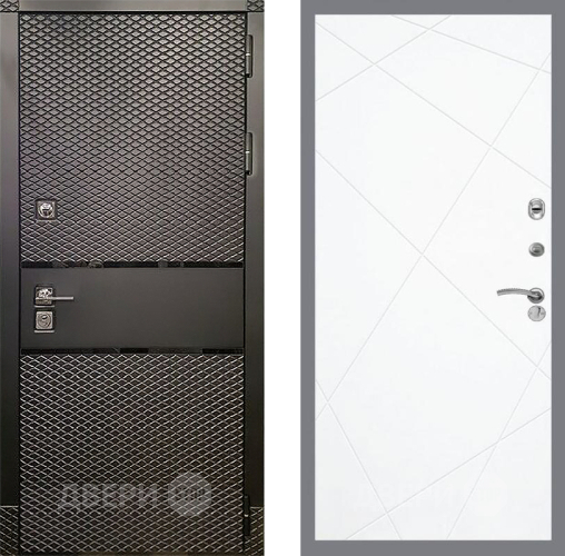 Входная металлическая Дверь Рекс (REX) 15 Черный Кварц FL-291 Силк Сноу в Жуковский