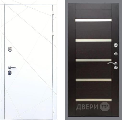 Дверь Рекс (REX) 13 Силк Сноу СБ-14 стекло белое венге поперечный в Жуковский