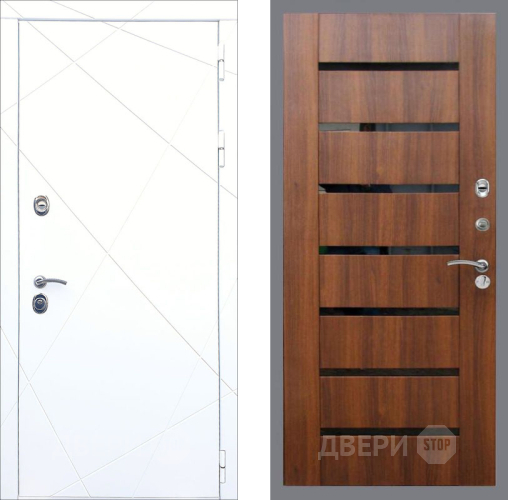 Дверь Рекс (REX) 13 Силк Сноу СБ-14 стекло черное Орех бренди в Жуковский