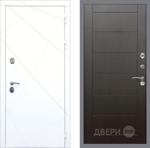 Входная металлическая Дверь Рекс (REX) 13 Силк Сноу Сити Венге в Жуковский