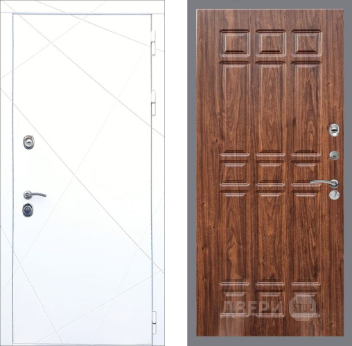 Входная металлическая Дверь Рекс (REX) 13 Силк Сноу FL-33 орех тисненый в Жуковский