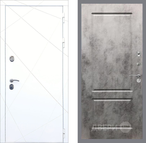 Входная металлическая Дверь Рекс (REX) 13 Силк Сноу FL-117 Бетон темный в Жуковский