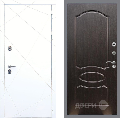 Входная металлическая Дверь Рекс (REX) 13 Силк Сноу FL-128 Венге светлый в Жуковский