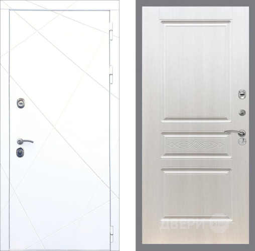 Входная металлическая Дверь Рекс (REX) 13 Силк Сноу FL-243 Лиственница беж в Жуковский