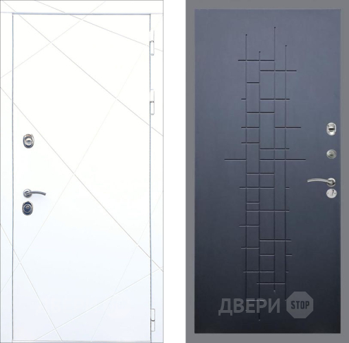 Входная металлическая Дверь Рекс (REX) 13 Силк Сноу FL-289 Ясень черный в Жуковский
