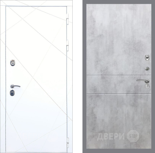 Входная металлическая Дверь Рекс (REX) 13 Силк Сноу FL-290 Бетон светлый в Жуковский