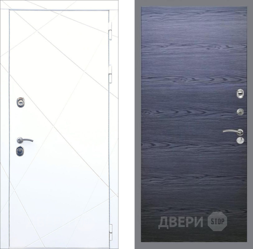 Дверь Рекс (REX) 13 Силк Сноу GL Дуб тангенальный черный в Жуковский