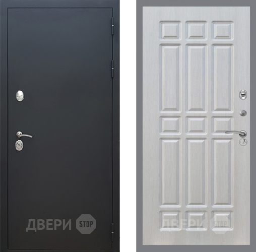 Входная металлическая Дверь Рекс (REX) 5 Черный Муар FL-33 Лиственница беж в Жуковский