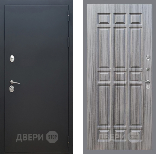 Входная металлическая Дверь Рекс (REX) 5 Черный Муар FL-33 Сандал грей в Жуковский