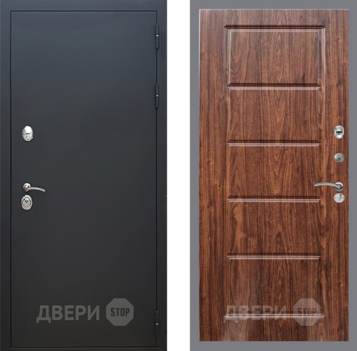 Входная металлическая Дверь Рекс (REX) 5 Черный Муар FL-39 орех тисненый в Жуковский
