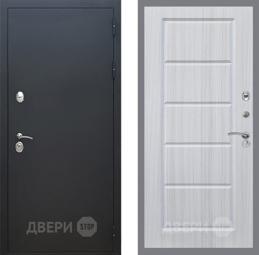 Входная металлическая Дверь Рекс (REX) 5 Черный Муар FL-39 Сандал белый в Жуковский