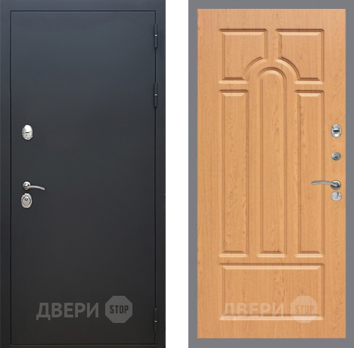 Входная металлическая Дверь Рекс (REX) 5 Черный Муар FL-58 Дуб в Жуковский