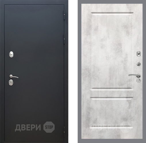 Дверь Рекс (REX) 5 Черный Муар FL-117 Бетон светлый в Жуковский