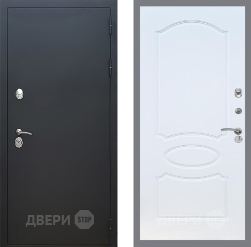 Дверь Рекс (REX) 5 Черный Муар FL-128 Белый ясень в Жуковский