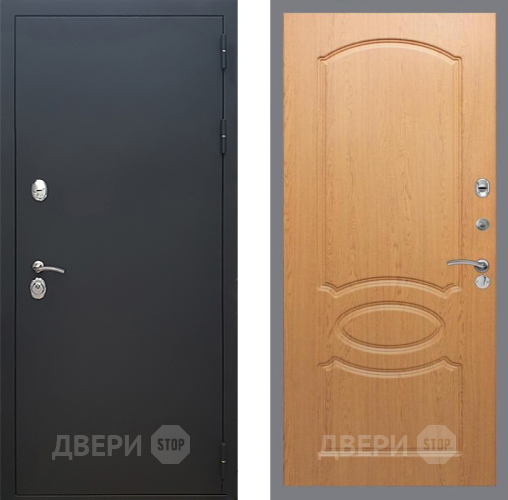 Входная металлическая Дверь Рекс (REX) 5 Черный Муар FL-128 Дуб в Жуковский