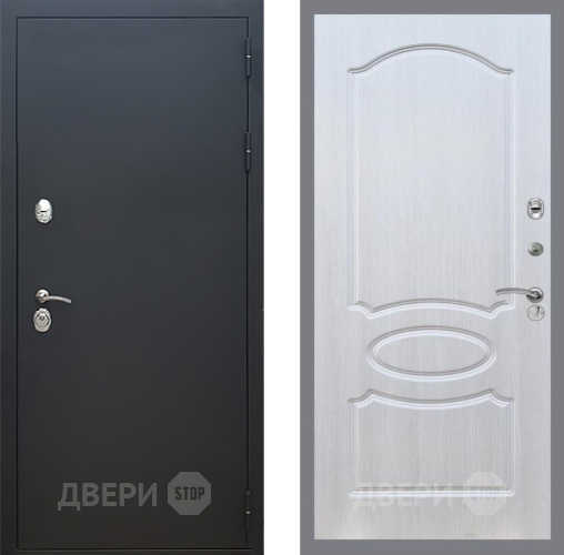 Входная металлическая Дверь Рекс (REX) 5 Черный Муар FL-128 Лиственница беж в Жуковский