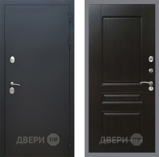 Входная металлическая Дверь Рекс (REX) 5 Черный Муар FL-243 Венге в Жуковский