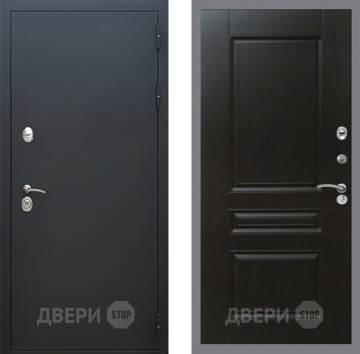 Входная металлическая Дверь Рекс (REX) 5 Черный Муар FL-243 Венге в Жуковский