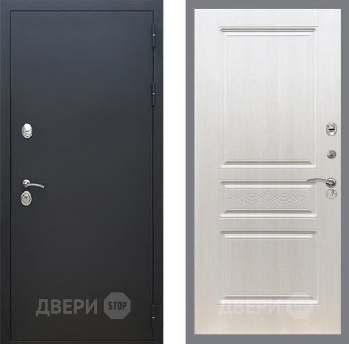 Входная металлическая Дверь Рекс (REX) 5 Черный Муар FL-243 Лиственница беж в Жуковский