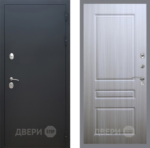 Входная металлическая Дверь Рекс (REX) 5 Черный Муар FL-243 Сандал белый в Жуковский