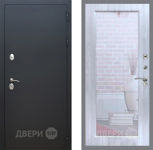 Дверь Рекс (REX) 5 Черный Муар Зеркало Пастораль Сандал белый в Жуковский