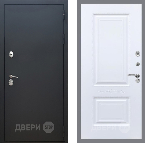 Входная металлическая Дверь Рекс (REX) 5 Черный Муар Смальта Силк Сноу в Жуковский