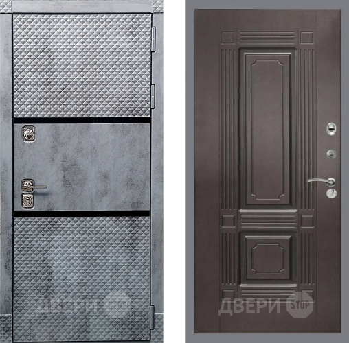 Входная металлическая Дверь Рекс (REX) 15 Бетон Темный FL-2 Венге в Жуковский