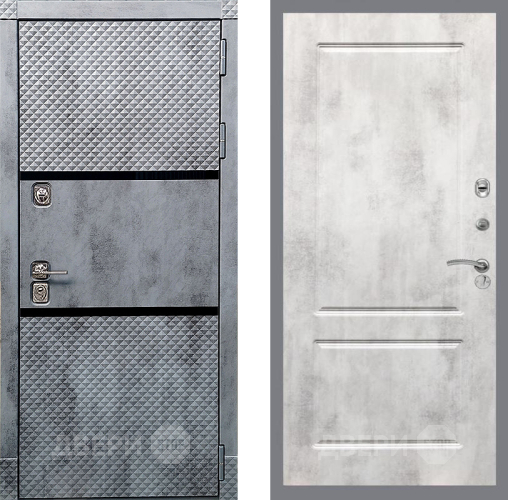 Входная металлическая Дверь Рекс (REX) 15 Бетон Темный FL-117 Бетон светлый в Жуковский