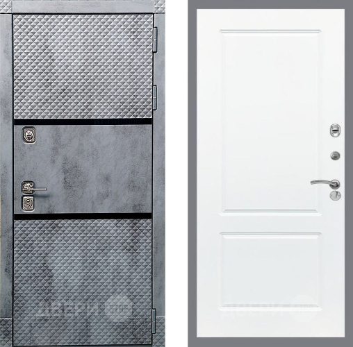 Входная металлическая Дверь Рекс (REX) 15 Бетон Темный FL-117 Силк Сноу в Жуковский