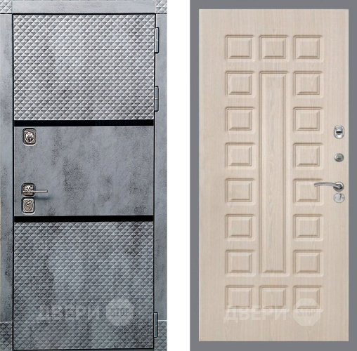 Входная металлическая Дверь Рекс (REX) 15 Бетон Темный FL-183 Беленый дуб в Жуковский