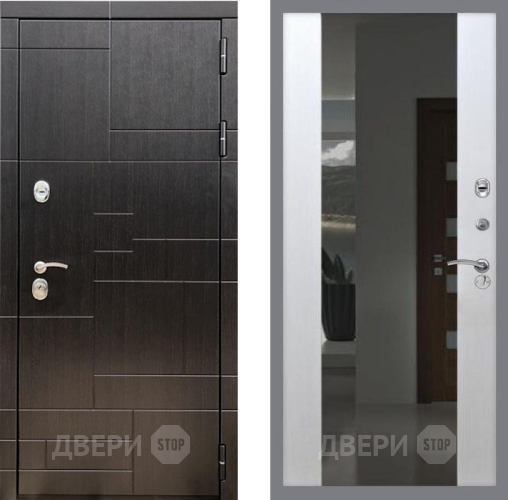 Входная металлическая Дверь Рекс (REX) 20 СБ-16 Зеркало Белый ясень в Жуковский