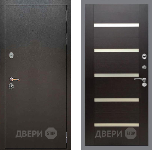 Входная металлическая Дверь Рекс (REX) 5 Серебро Антик СБ-14 стекло белое венге поперечный в Жуковский