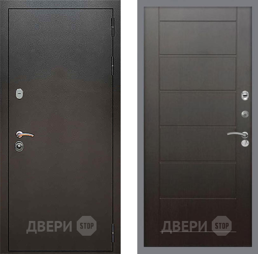 Входная металлическая Дверь Рекс (REX) 5 Серебро Антик Сити Венге в Жуковский