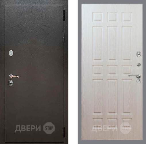 Входная металлическая Дверь Рекс (REX) 5 Серебро Антик FL-33 Беленый дуб в Жуковский
