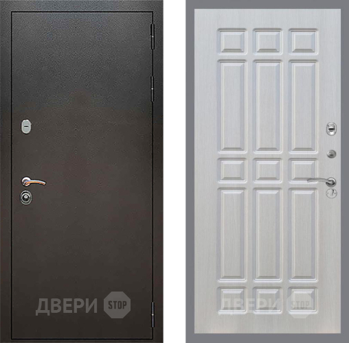 Входная металлическая Дверь Рекс (REX) 5 Серебро Антик FL-33 Лиственница беж в Жуковский