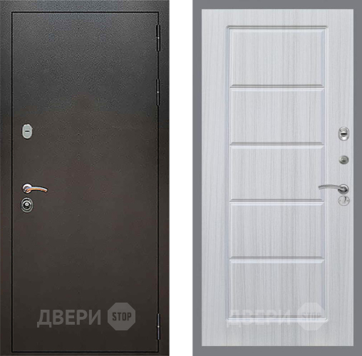 Входная металлическая Дверь Рекс (REX) 5 Серебро Антик FL-39 Сандал белый в Жуковский