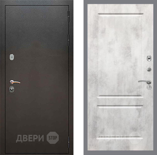 Дверь Рекс (REX) 5 Серебро Антик FL-117 Бетон светлый в Жуковский