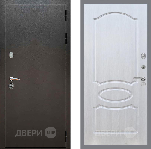 Входная металлическая Дверь Рекс (REX) 5 Серебро Антик FL-128 Лиственница беж в Жуковский