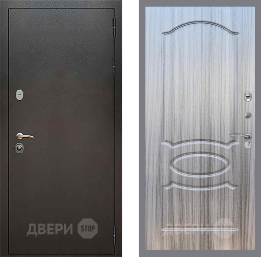 Входная металлическая Дверь Рекс (REX) 5 Серебро Антик FL-128 Сандал грей в Жуковский
