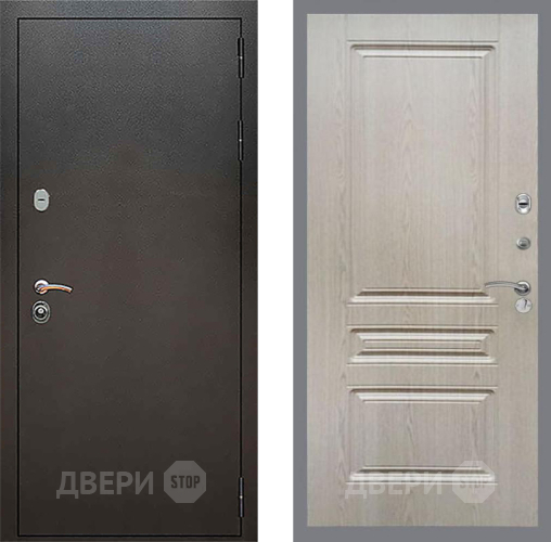 Дверь Рекс (REX) 5 Серебро Антик FL-243 Беленый дуб в Жуковский