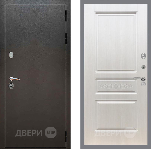Входная металлическая Дверь Рекс (REX) 5 Серебро Антик FL-243 Лиственница беж в Жуковский