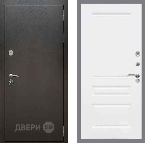 Входная металлическая Дверь Рекс (REX) 5 Серебро Антик FL-243 Силк Сноу в Жуковский