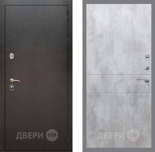 Входная металлическая Дверь Рекс (REX) 5 Серебро Антик FL-290 Бетон светлый в Жуковский