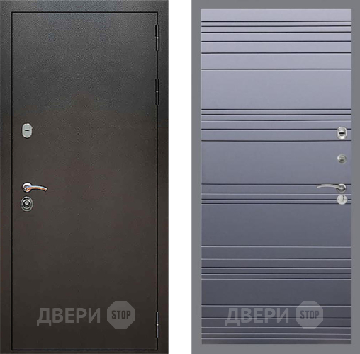 Входная металлическая Дверь Рекс (REX) 5 Серебро Антик Line Силк титан в Жуковский
